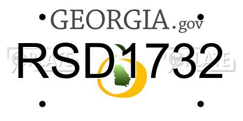 RSD1732 Georgia License Plate