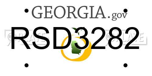 RSD3282 Georgia License Plate