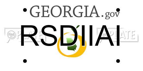 RSDIIAI Georgia License Plate