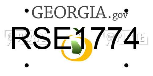 RSE1774 Georgia License Plate