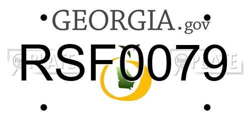RSF0079 Georgia License Plate
