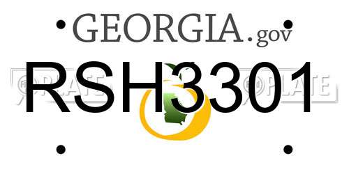 RSH3301 Georgia License Plate