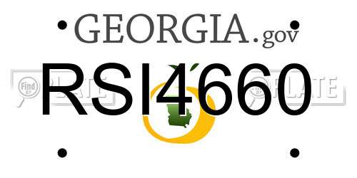 RSI4660 Georgia License Plate