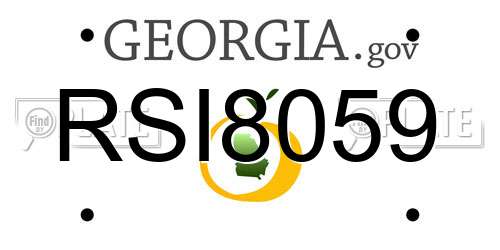 RSI8059 Georgia License Plate