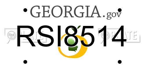 RSI8514 Georgia License Plate