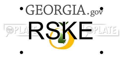 RSKE Georgia License Plate