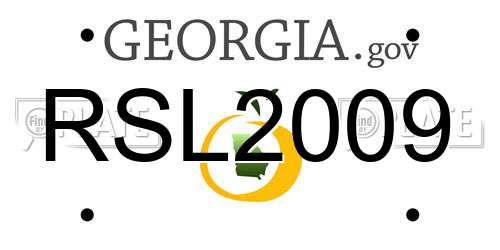 RSL2009 Georgia License Plate