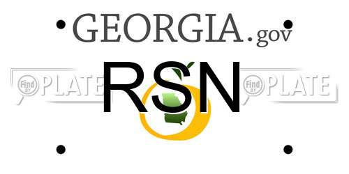 RSN Georgia License Plate