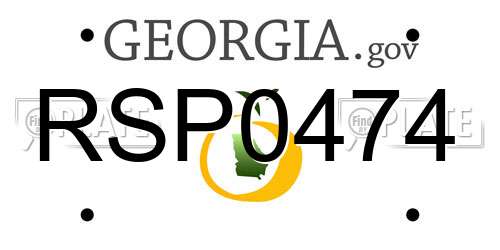 RSP0474 Georgia License Plate