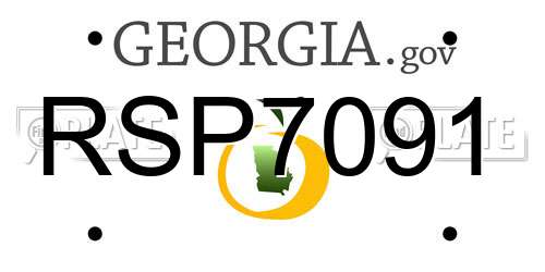 RSP7091 Georgia License Plate
