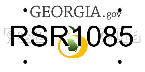 RSR1085 Georgia License Plate
