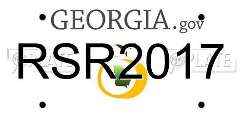 RSR2017 Georgia License Plate