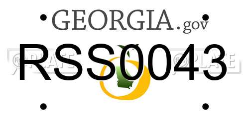 RSS0043 Georgia License Plate