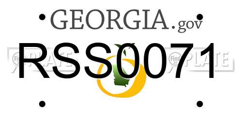 RSS0071 Georgia License Plate