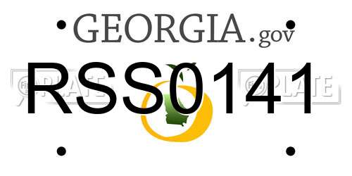 RSS0141 Georgia License Plate