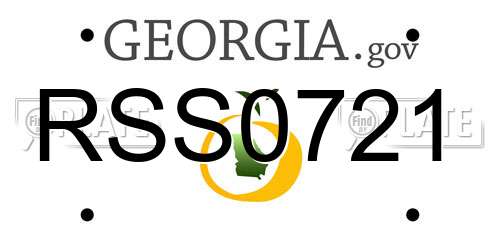 RSS0721 Georgia License Plate
