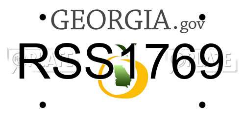RSS1769 Georgia License Plate