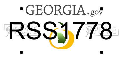 RSS1778 Georgia License Plate