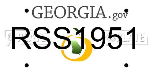 RSS1951 Georgia License Plate