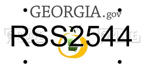 RSS2544 Georgia License Plate