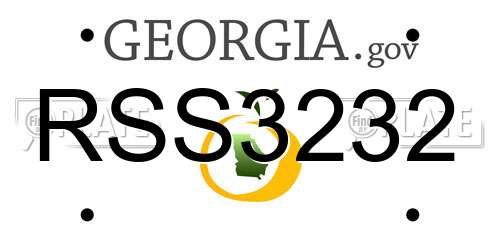 RSS3232 Georgia License Plate