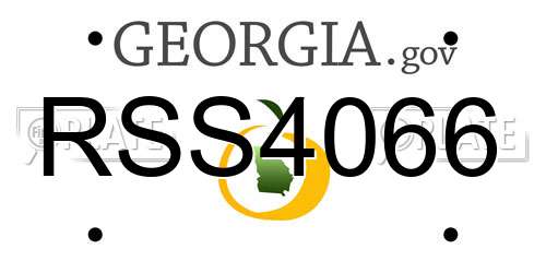 RSS4066 Georgia License Plate