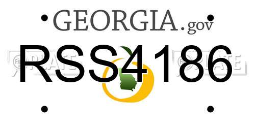 RSS4186 Georgia License Plate