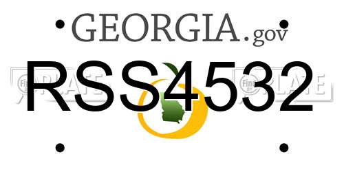RSS4532 Georgia License Plate
