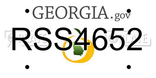 RSS4652 Georgia License Plate
