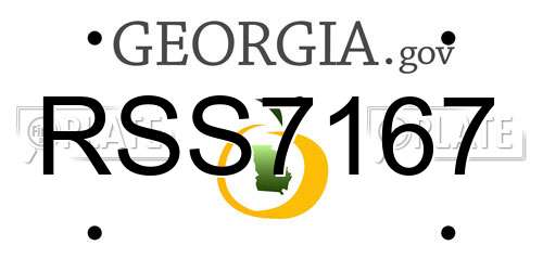 RSS7167 Georgia License Plate