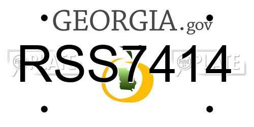 RSS7414 Georgia License Plate