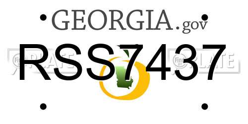 RSS7437 Georgia License Plate