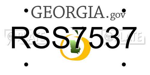 RSS7537 Georgia License Plate