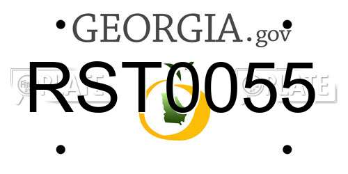 RST0055 Georgia License Plate