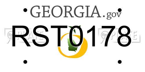 RST0178 Georgia License Plate