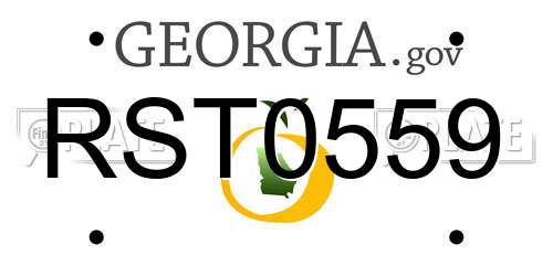 RST0559 Georgia License Plate