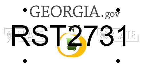 RST2731 Georgia License Plate