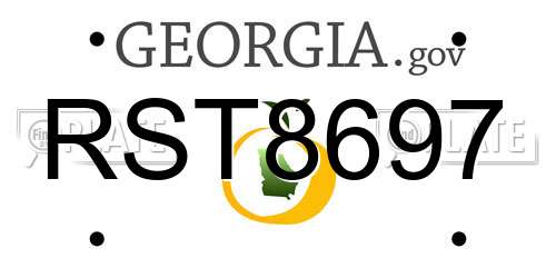 RST8697 Georgia License Plate