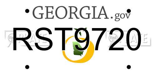 RST9720 Georgia License Plate