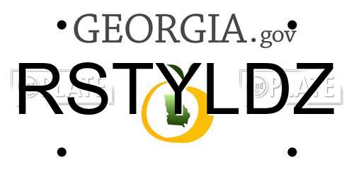 RSTYLDZ Georgia License Plate