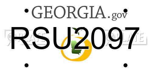 RSU2097 Georgia License Plate