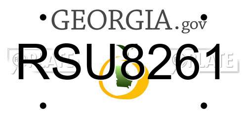 RSU8261 Georgia License Plate