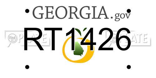 RT1426 Georgia License Plate