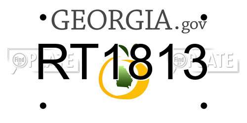 RT1813 Georgia License Plate