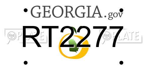 RT2277 Georgia License Plate