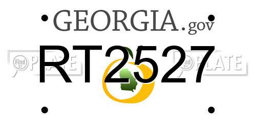 RT2527 Georgia License Plate