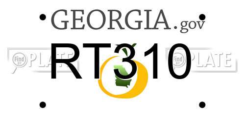 RT310 Georgia License Plate