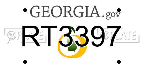 RT3397 Georgia License Plate