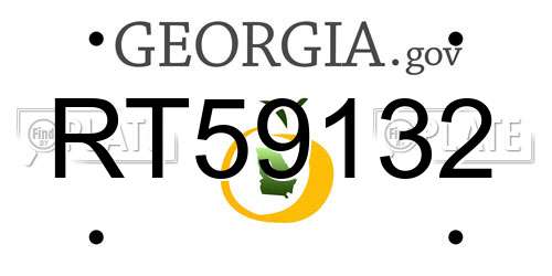 RT59132 Georgia License Plate