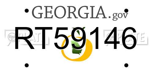 RT59146 Georgia License Plate